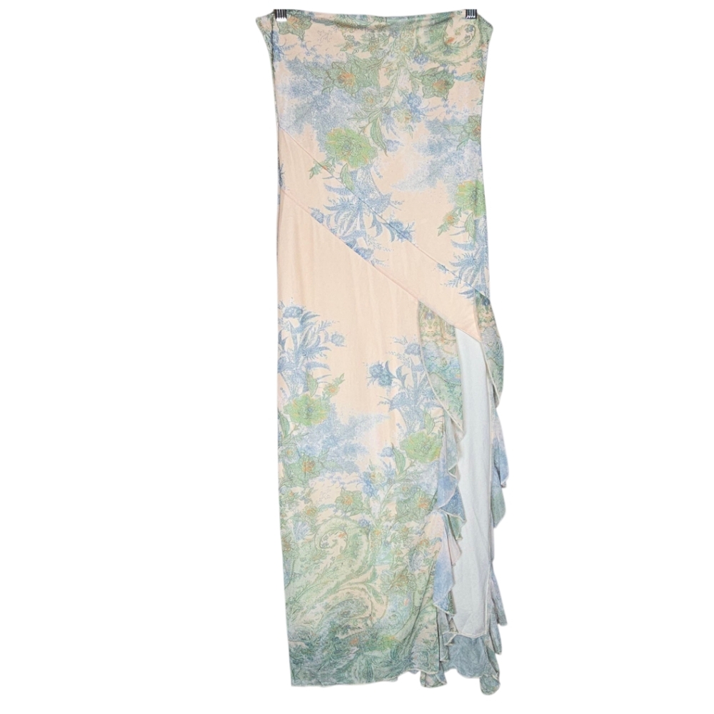 Unbranded Fairy Floral Ruffle Dress Stretch Whimsical Garden Girl Foresty Small